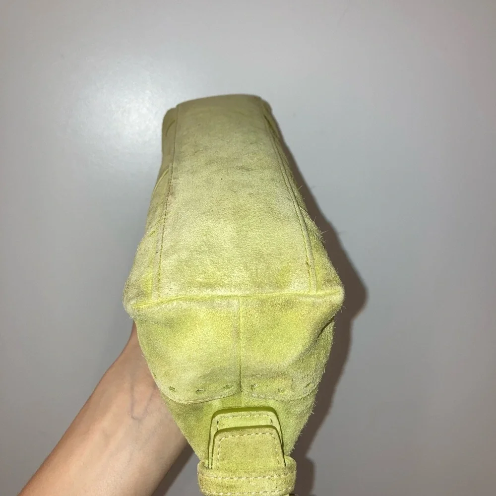 Coach Light Green Suede Shoulder Bag - Picture 4 of 8